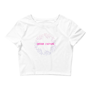 Women’s Pink Floral Crop Tee