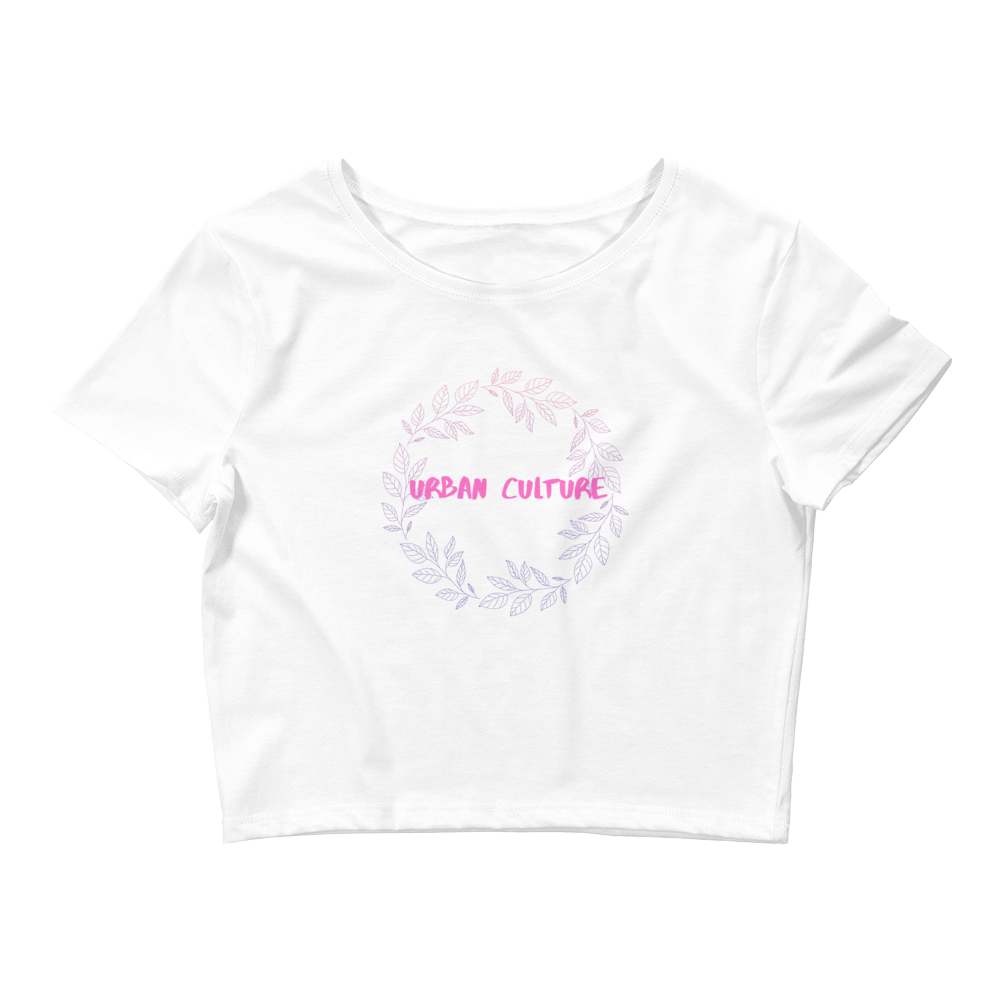 Women’s Pink Floral Crop Tee