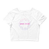 Women’s Pink Floral Crop Tee