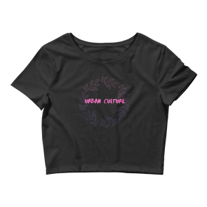 Women’s Pink Floral Crop Tee