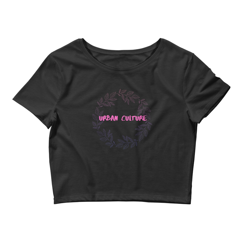 Women’s Pink Floral Crop Tee